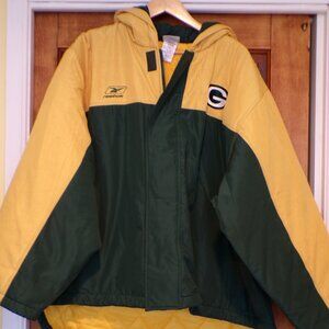 Green Bay Packers NFL Reebok Zip Up Jacket Mens Size XL